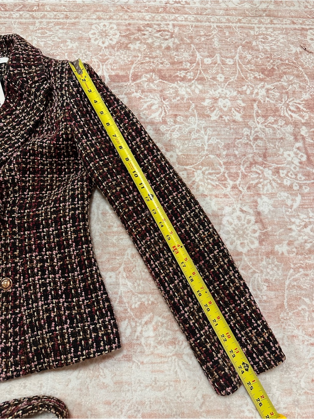 NWT 🥀 Commense Tweed Belted Double Breasted Jacket - Picture 14 of 15